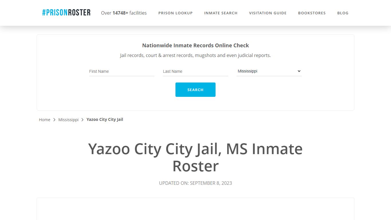 Yazoo City City Jail, MS Inmate Roster - Prisonroster